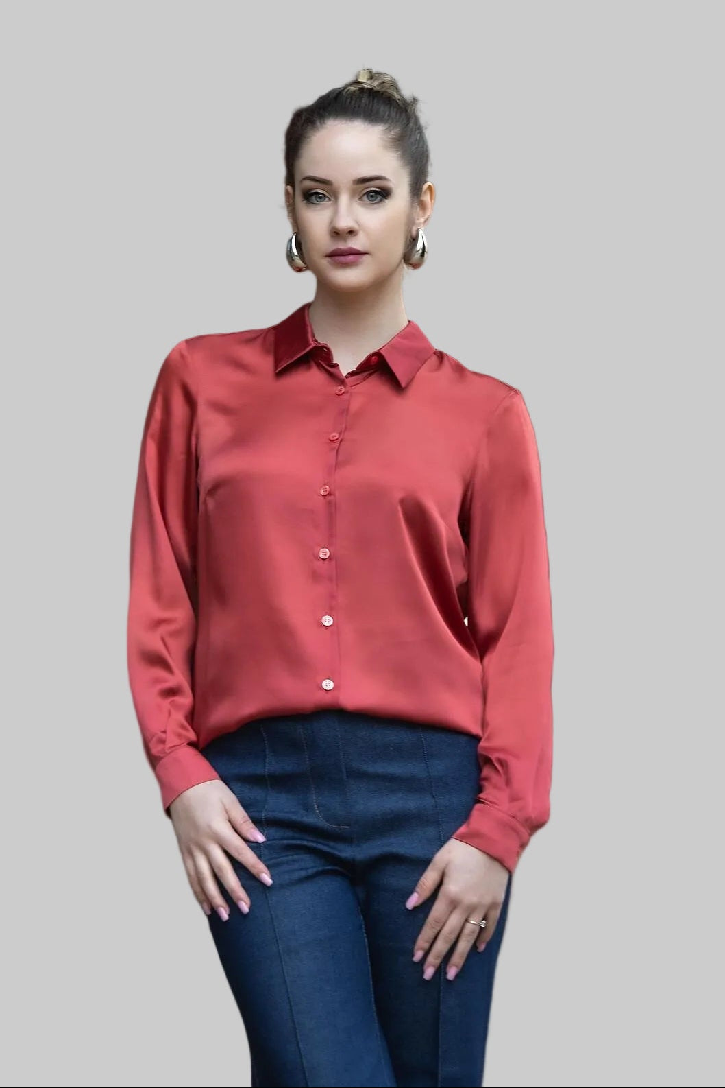 Дамска риза в корал