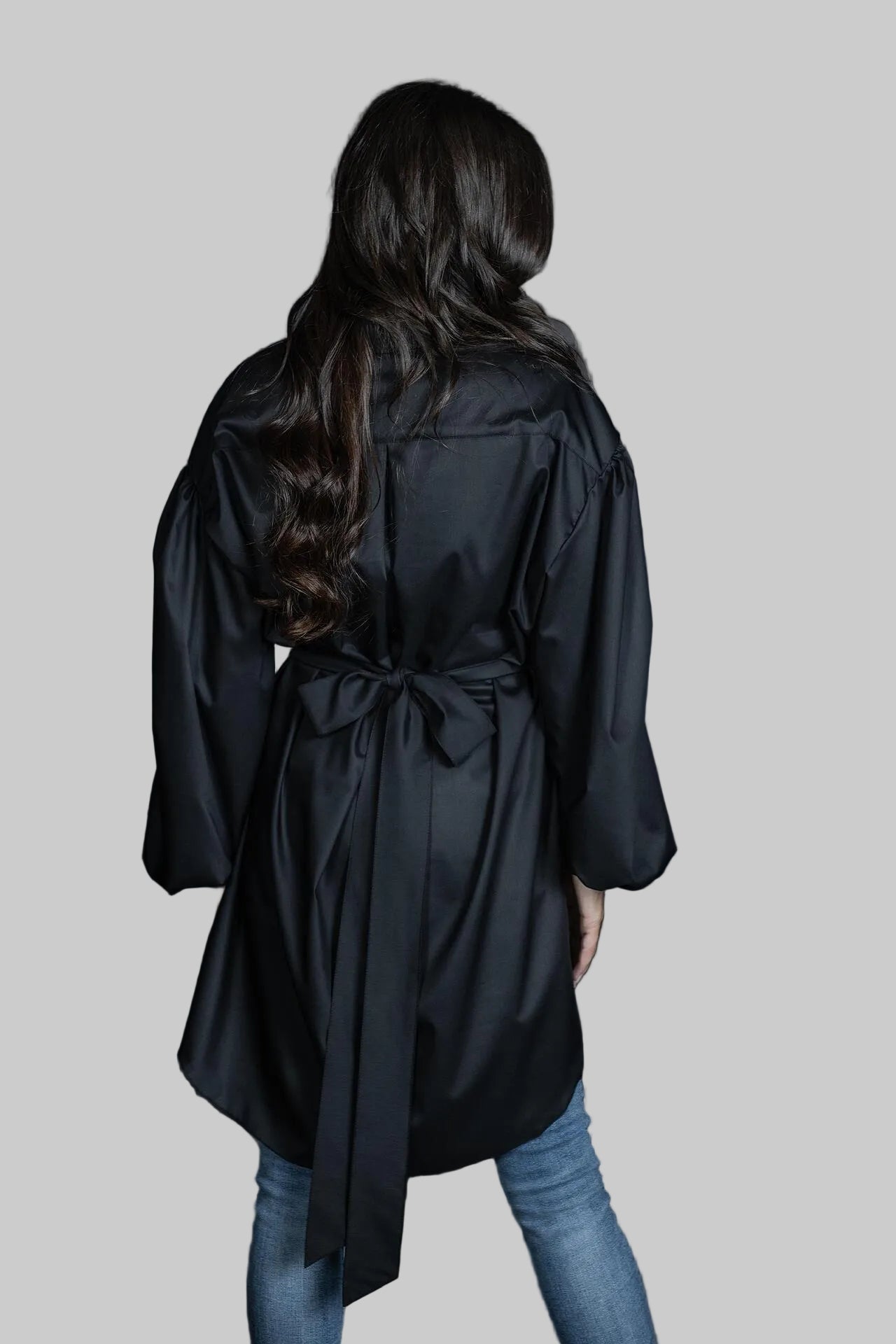 Черна асиметрична риза