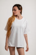 Бяла Oversized тениска BECARRA от сертифициран органичен памук