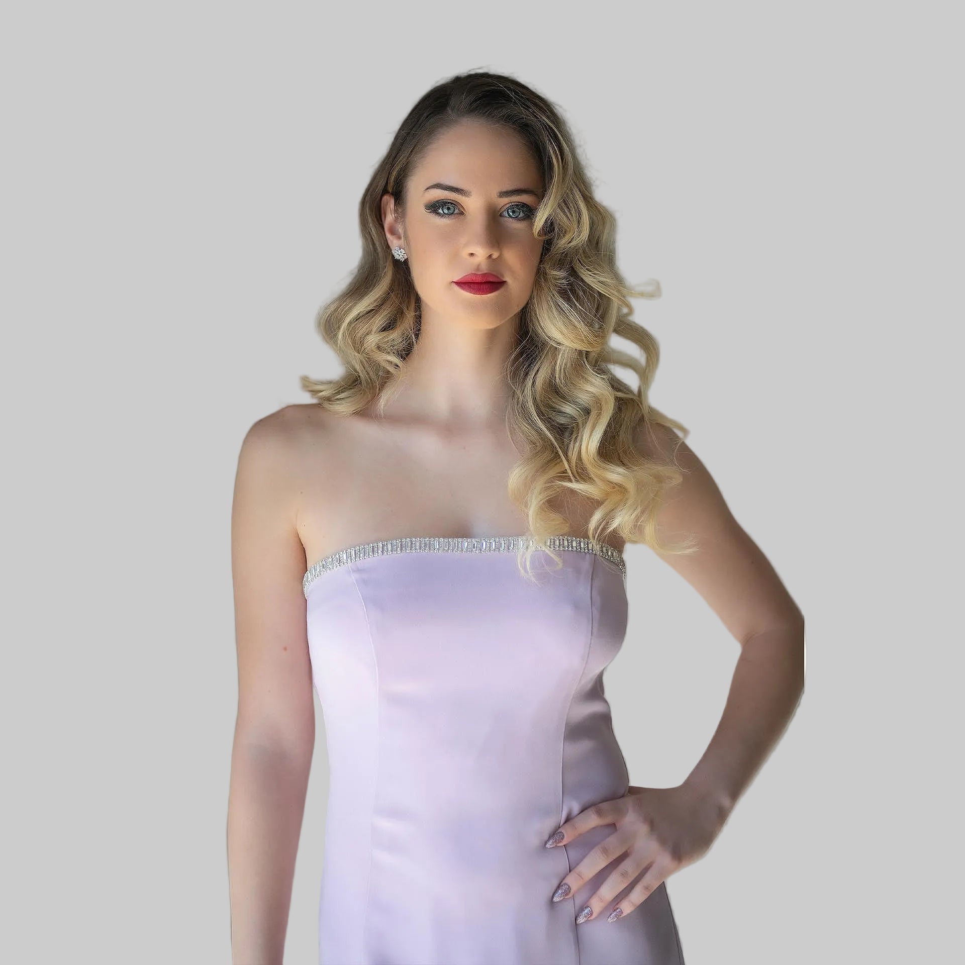 Розова рокля от коприна